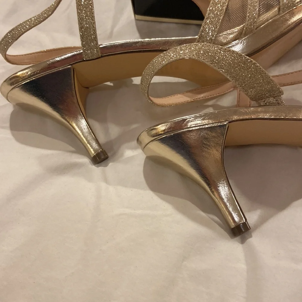I. Miller Nannett Platino Champagne Heels, Size 8.5 M, VGUC, Sparkle, in box - Picture 5 of 9